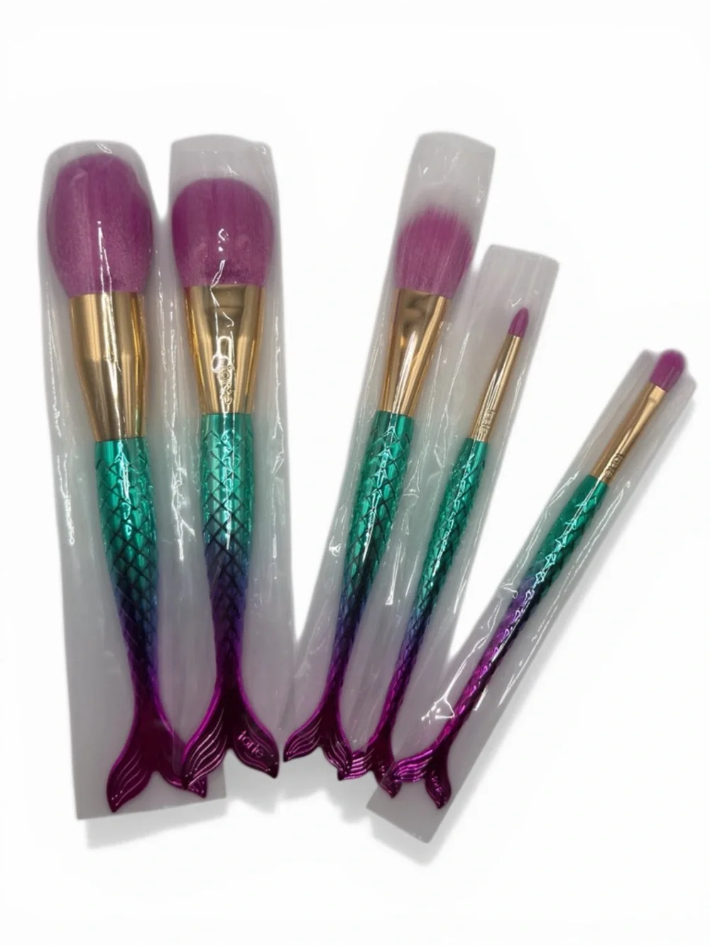 Tarte Minutes To Mermaid Synthetic Brush Set 5 DISCONTINUED Shadow Highlighter‎